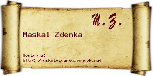 Maskal Zdenka névjegykártya